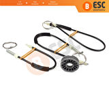 Mitsubishi Colt CZC Cabriolet RG 2006-2009 98031403 İçin Sol Kapı Cam Kriko Tamir Seti