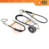 Mitsubishi Colt CZC Cabriolet RG 2006-2009 98031403 İçin Sol Kapı Cam Kriko Tamir Seti