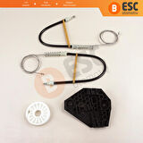 Ford Mondeo MK1 MK2 1992-2001 4/5 Kapı 93BBF23201B İçin Ön Sol Kapı Cam Kriko Tamir Seti