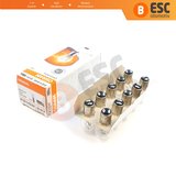 10 Adet OSRAM 7537 21/5 W 24 V BAY15d ORİJİNAL Seri Metal Tabanlı Ampul Çift Duylu