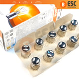10 Adet OSRAM 7537 21/5 W 24 V BAY15d ORİJİNAL Seri Metal Tabanlı Ampul Çift Duylu