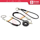 Mitsubishi Colt CZC Cabriolet RG 2006-2009 98031403 İçin Sol Kapı Cam Kriko Tamir Seti