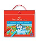 Faber Castell Plastik Çantalı Tutuculu Pastel Boya 24 Renk