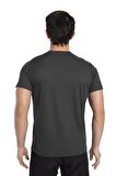 Crozwise V Yaka Erkek Antrasit Spor T-shirt - 7136-06