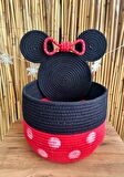 Mickey el yapımı tress oyuncak sepeti,düzenleyici, çok amaçlı sepet