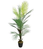 Yapay Ağaç Areka Ağacı Palmiye Ağacı Salon Bitkisi Doğal Palmiye Lifi Gövde 130 cm 20 Yaprak