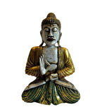 Ahşap El Yapımı Oturan Buda