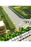Dekoratif Ferforje Bahçe Çiti 4 Lü (2 MT) Beyaz Plastik Çit Çiçek Çiti Peyzaj Koruma Panel Çit