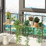 Yapay Çiçek Sarkan Fesleğen 60cm 5Dallı ty120 Yapay Sarmaşık Yeşil 