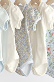 Next Baby % 100 Pamuklu Beyaz Ördek DesenliKısa Kollu 5’li Body Zıbın Set