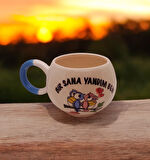 Bir Sana Yandım Ben Yazılı El Yapımı Mug Kupa Sevgiliye Kupa