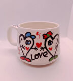 Love Yazılı El Yapımı Seramik Mug Kupa Sevgiliye Kupa
