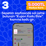 Pazarama Hediye Çeki 5000 TL