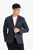 DeFacto Slim Fit Dar Kesim Astarlı Blazer Ceket W9254AZ25SPNV179