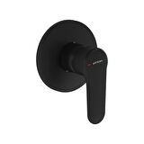 VitrA Root A4272836 Round Ankastre Duş Bataryası, Sıva Üstü Grubu, Mat Siyah