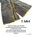 Unikat Çift Taraflı Mikrofiber Araç Kurulama Havlusu 50×70 cm – 400 GSM - 1 Adet