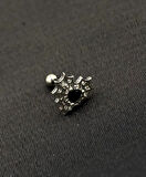 Gümüş Renk Cerrahi Çelik Tragus/Kıkırdak Piercing