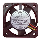 Pelko Motors 40X40X10Mm D4010Y12Bplp2A-5 Dc 12V 0.18A Kare Fan