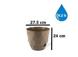 Omnipazar KRS-455 Yakamoz Tabaklı Plastik Saksı Takımı 9.2 Litre No 5