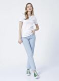 Benetton Bisiklet Yaka  Normal Kalıp  Kadın Beyaz T-Shirt  -  3GA2E16A2