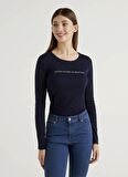 Benetton T-Shirt, M, Lacivert