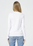 Benetton Bisiklet Yaka Beyaz Kadın T-Shirt