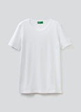 Benetton Bisiklet Yaka  Normal Kalıp  Kadın Beyaz T-Shirt  -  3GA2E16A0
