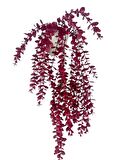 Yapay Çiçek Saksıda Sarkan Şimşir Bordo Okaliptus Yapay Sarmaşık Pastel 60cm