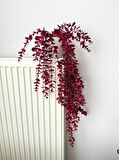 Yapay Çiçek Saksıda Sarkan Şimşir Bordo Okaliptus Yapay Sarmaşık Pastel 60cm