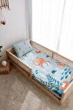 Montessori Çocuk Nevresim Takımı (100X200), Organik Pamuk Saten - Ocean