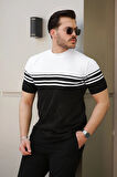 Erkek çizgili Kısa Kollu Tshirt