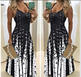 Kadın uprem Kumaş Dijital Baskılı Elbise