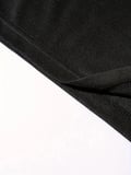 Baskılı Oversize Bisiklet Yaka Tshirt  iyah