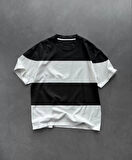 Unisex Bisiklet Yaka Parçalı Thirt  iyah