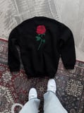 Unisex Bisiklet Yaka Ön Ve Arka Baskılı weathirt  iyah