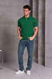 Erkek lim Fit Pamuklu Yumuşak Doku Nefes Alan Kumaş Yakalı Tişört