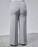 Poly Viscose Full Lycra Beli̇ Lasti̇kli̇ Battal Pantolon