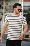 Erkek çizgili Kısa Kollu Tshirt