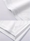 Baskılı Oversize Bisiklet Yaka Tshirt  Beyaz