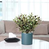 Yapay Zeytin Dalı 45cm 4 Meyveli Yapay Çiçek 