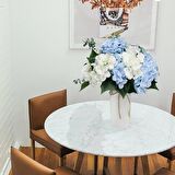 Yapay Çiçek Ortanca Çiçeği Demeti 43 cm Mavi Açık 