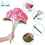 Yapay Çiçek Ortanca Çiçeği Demeti 43 cm Pembe