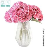 Yapay Çiçek Ortanca Çiçeği Demeti 43 cm Pembe