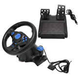 Titreşimli 4in1 PC/XBOX360/PS3/PS2 USB Oyuncu Bilgisayar Oyun Direksiyon Seti Tak/çalıştır