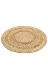 Eko Halı Flatweave CA-122 Natural XW Daire Dekoratif Jüt Kilim