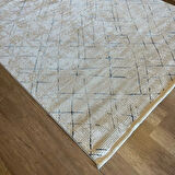 Hoom Rugs Motto 1004 Beyaz Mavi Modern Halı