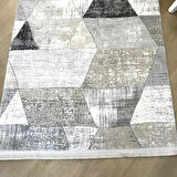 Hoom Rugs 1010 Gri Salon Makine Dokuma Yün Tuşeli Akrilik Halı