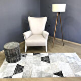 Hoom Rugs 1010 Gri Salon Makine Dokuma Yün Tuşeli Akrilik Halı