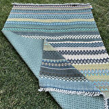 Eko Halı Bodrum BD 04 Olive Marine Fırsat Renkli Çift Taraflı Yıkanabilir Saçaklı Baskı Kilim