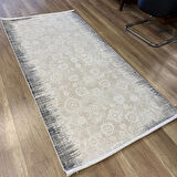 Hoom Rugs Decor 1135 Gri Yün Tuşeli Pamuk Taban Halı